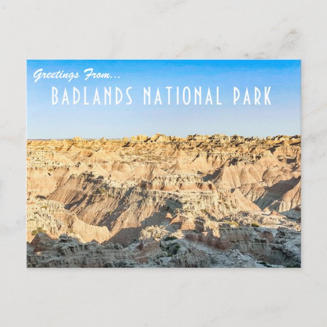 Carte postale du parc national Badlands (Devant)