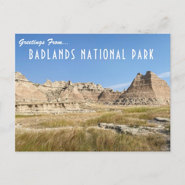 Carte postale du parc national Badlands (Devant)