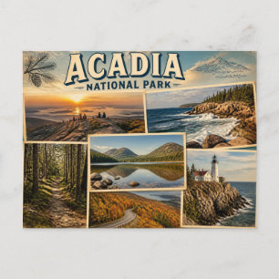 Carte postale du Parc national d'Acadia, Maine