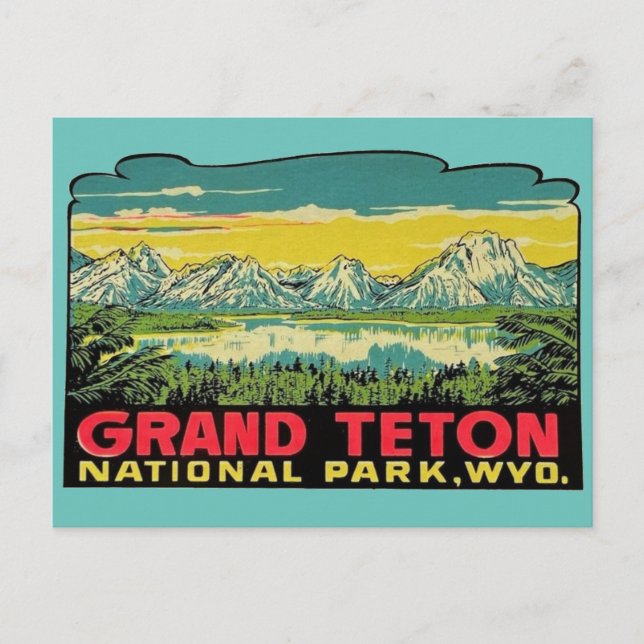Carte postale du Parc national de Grand Teton, Wyo (Devant)