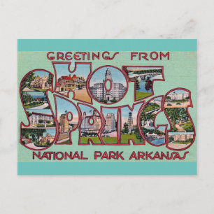 Carte postale du parc national de Hot Springs Arka