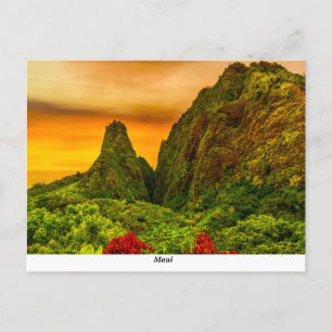 Carte postale du parc national de la vallée d'Iao