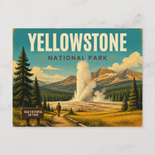 Carte postale du parc national de Yellowstone
