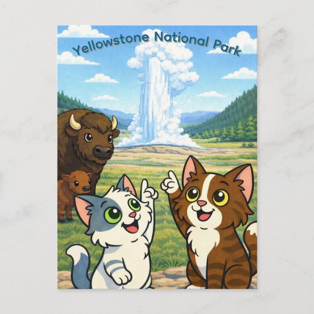 Carte postale du Parc national de Yellowstone (Devant)