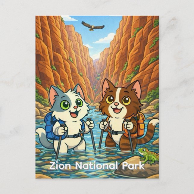 Carte postale du parc national de Zion (Devant)