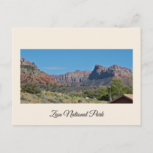 Carte postale du parc national de Zion Mountains (Devant)