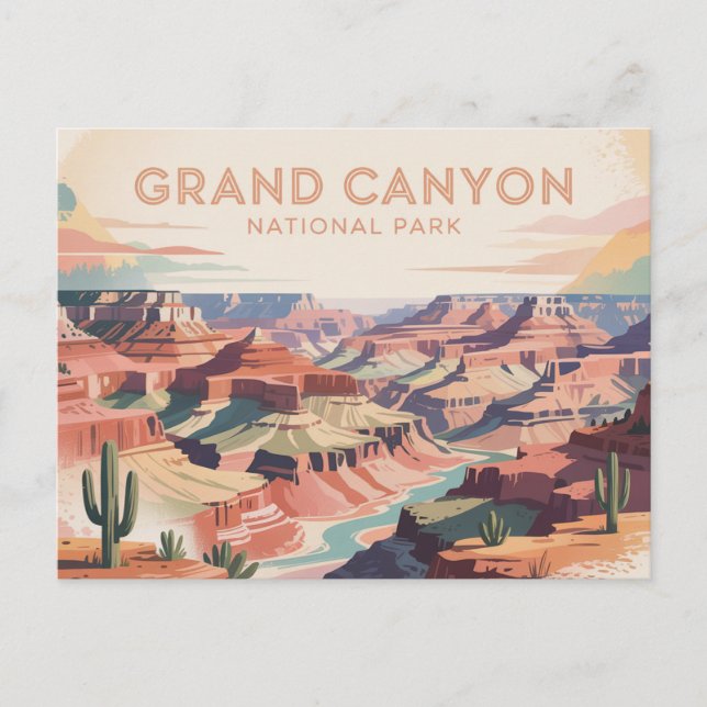 Carte postale du parc national du Grand Canyon Vin (Devant)