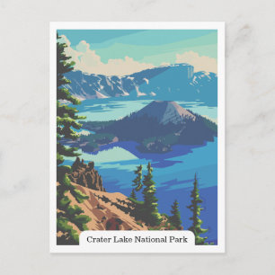 Carte postale du Parc national du lac Crater, Oreg