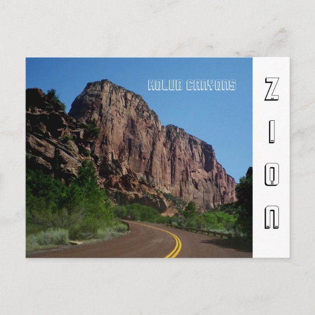 Carte postale du parc national Zion (Devant)