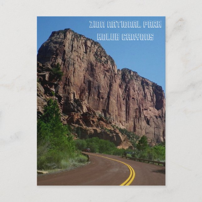 Carte postale du parc national Zion (Devant)