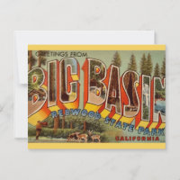 Carte postale du parc Redwood Big Basin