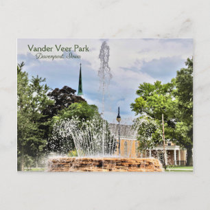 Carte postale du parc Vander Veer (Davenport, Iowa