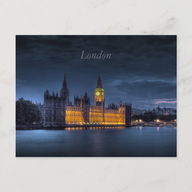 Carte postale du Parlement britannique à Londres (Devant)