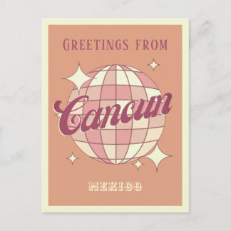 Carte postale du Parti Vintage rétro de Cancun