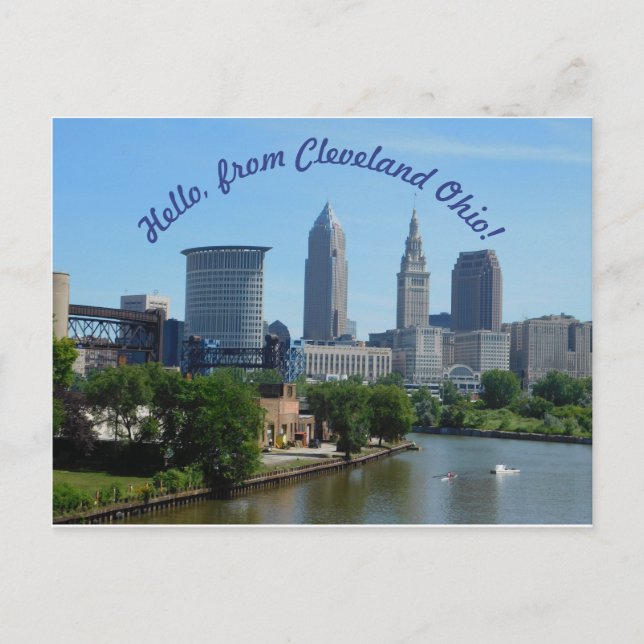 Carte postale du paysage de Cleveland Ohio (Texte  (Devant)