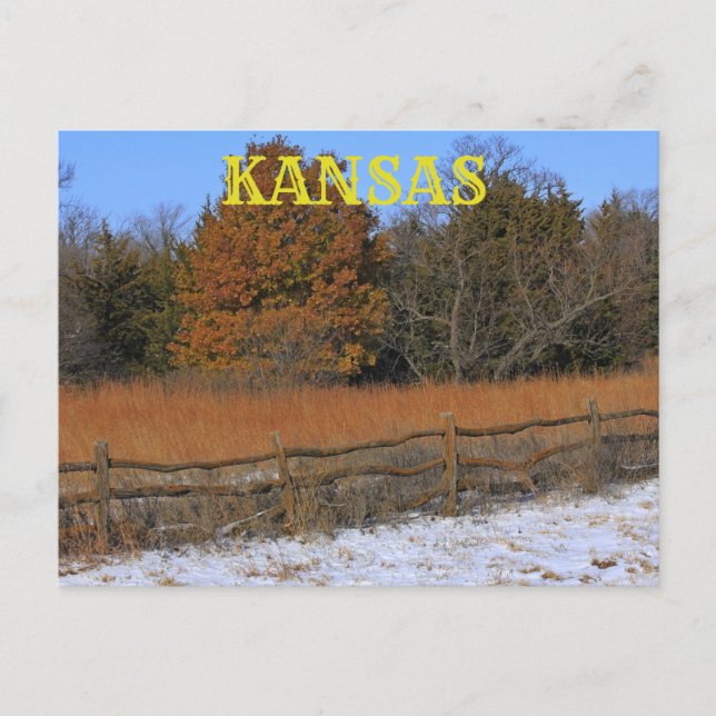 Carte postale du paysage de l'automne/hiver du Kan (Devant)