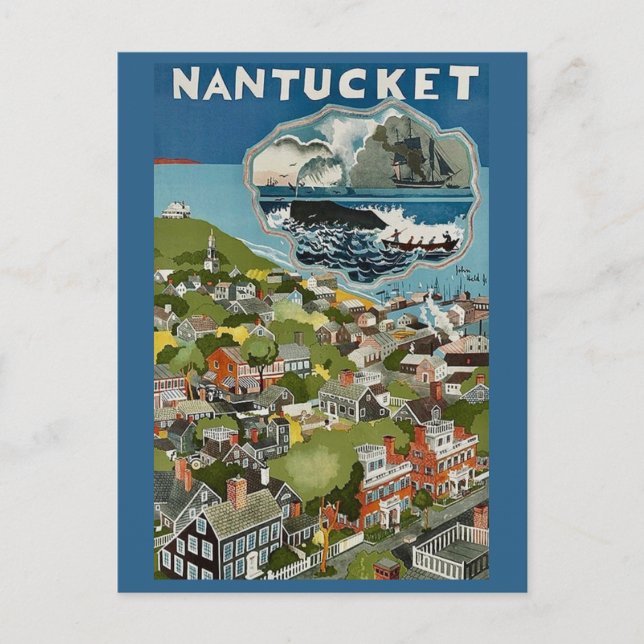 Carte postale du paysage de l'île de Nantucket (Devant)