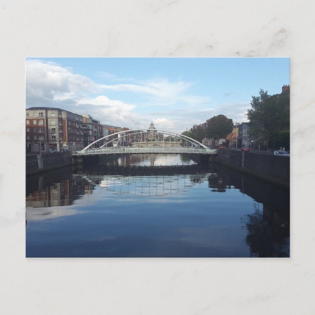 Carte postale du paysage du pont de Dublin (Devant)