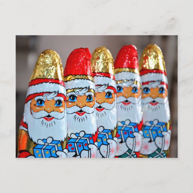 Carte postale du Père Noël au chocolat (Devant)