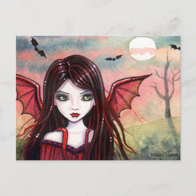 Carte postale du petit vampire de Molly Harrison (Devant)