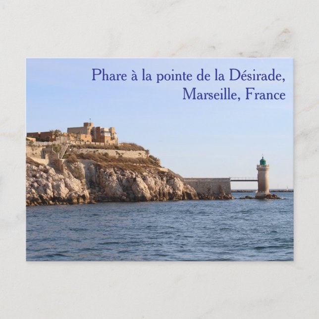 Carte postale du phare à la pointe de la Désirade (Devant)