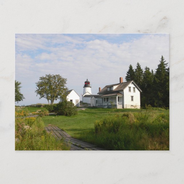 Carte postale du phare de Burnt Island (Devant)