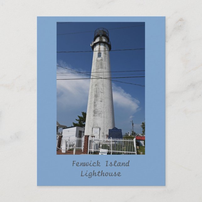 Carte postale du phare de Fenwick Island (Devant)