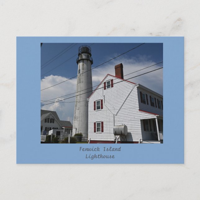Carte postale du phare de Fenwick Island (Devant)