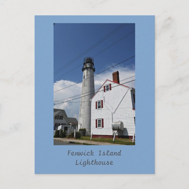Carte postale du phare de Fenwick Island (Devant)