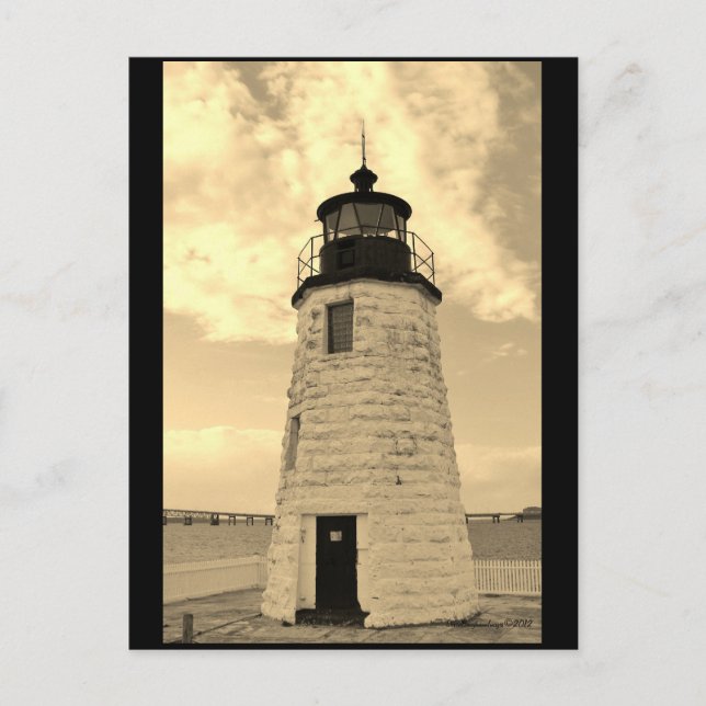 Carte postale du phare de Goat Island Newport, RI (Devant)
