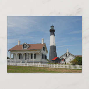 Carte postale du phare de l'île Tybee Georgia
