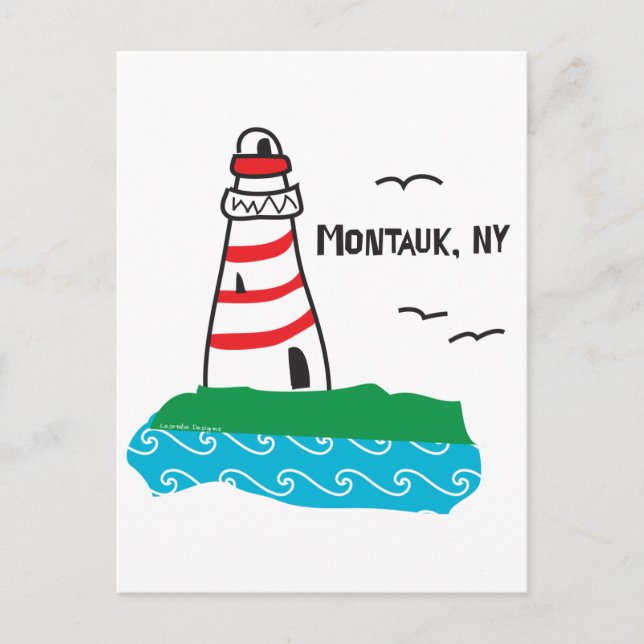Carte postale du phare de Montauk (Devant)