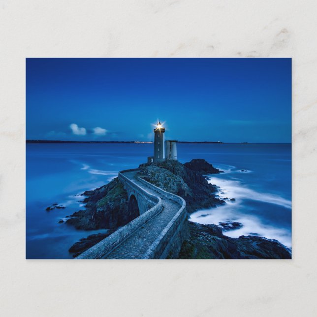 carte postale du phare de nuit (Devant)