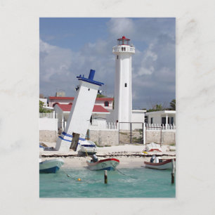 Carte postale du phare de Puerto Morelos