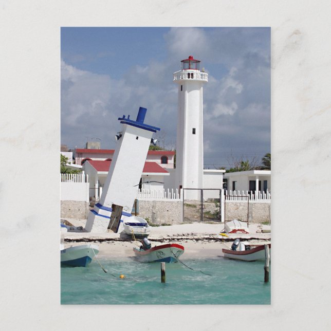 Carte postale du phare de Puerto Morelos (Devant)