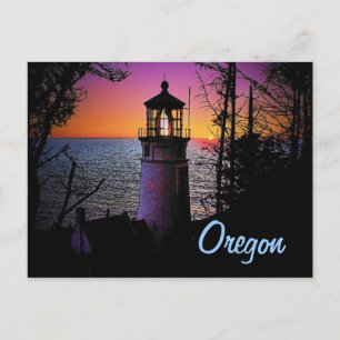 Carte postale du phare d'Oregon