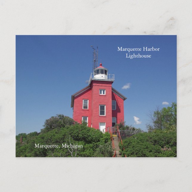 Carte postale du phare Marquette Harbour (Devant)