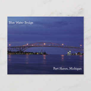 Carte postale du pont Blue Water au crépuscule