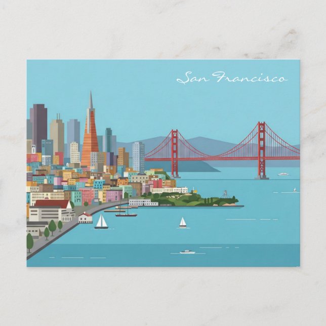 Carte postale du pont Golden Gate de San Francisco (Devant)