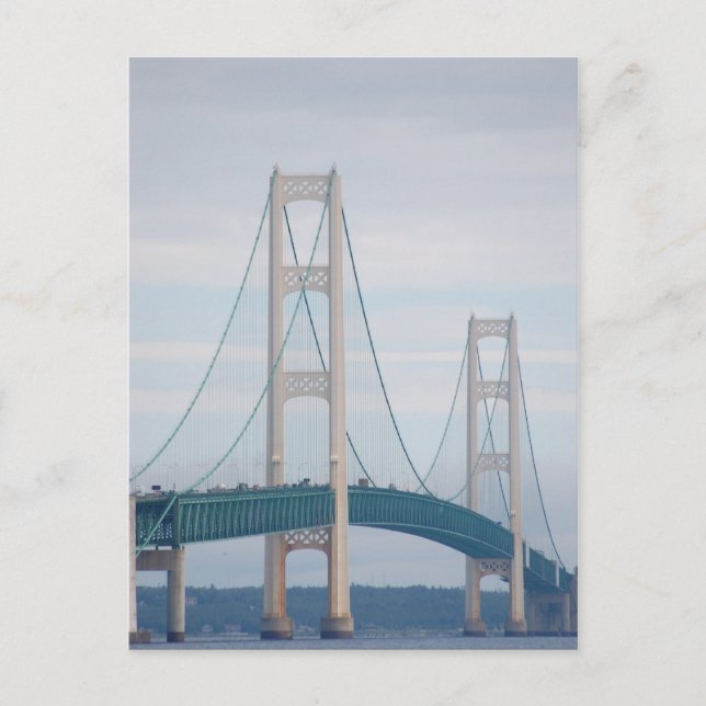 Carte postale du pont Mackinac (Devant)