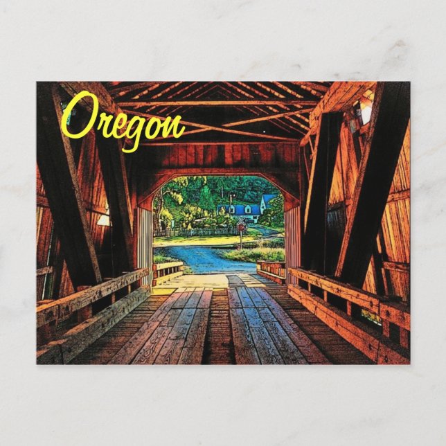 Carte postale du pont Oregon (Devant)