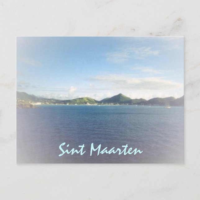 Carte postale du port de Philipsburg (Devant)