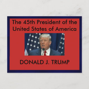 Carte postale du président Donald Trump