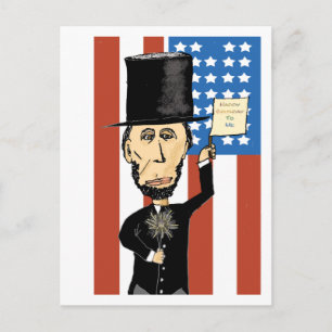 Carte postale du président Lincoln Happy Anniversa