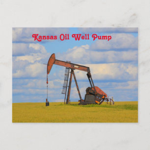 Carte postale du puits de pétrole Kansas