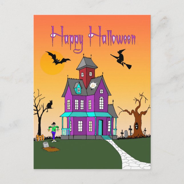 Carte postale du quartier d'Halloween (Devant)