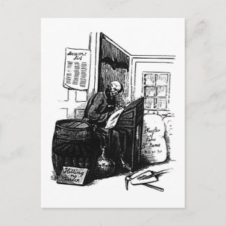 Carte postale du registre du décès