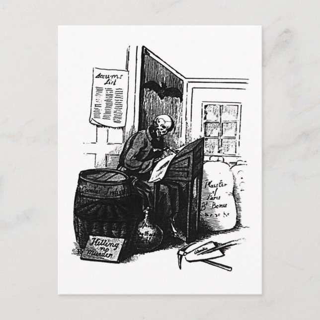 Carte postale du registre du décès (Devant)