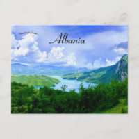 Carte postale du réservoir de Bovilla en Albanie