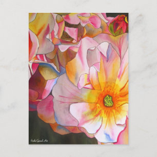 Carte postale du Rose Cornelia par Sacha Grossel A